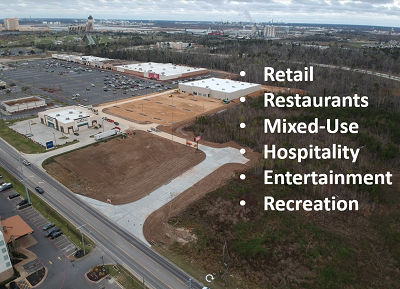 Retail Restaurants Mixed Use Hospitality Entertainment Recreation red
