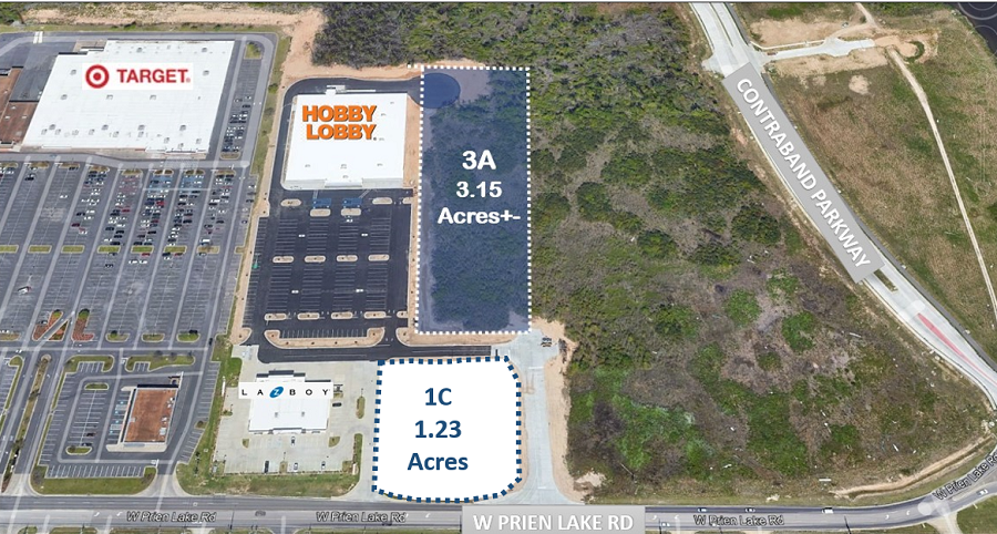 Post Hobby Lobby construction drone by Porche with 3A and 1C highlighted