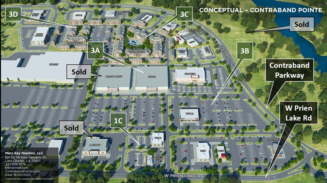 2024 Conceptual Rendering with sales and available parcels