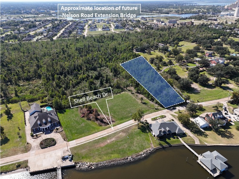 Drone facing S SW highlighted Street Bridge